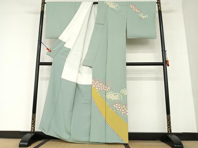 平和屋着物○本加賀友禅作家 木村喜博 訪問着 草花文 正絹 逸品  