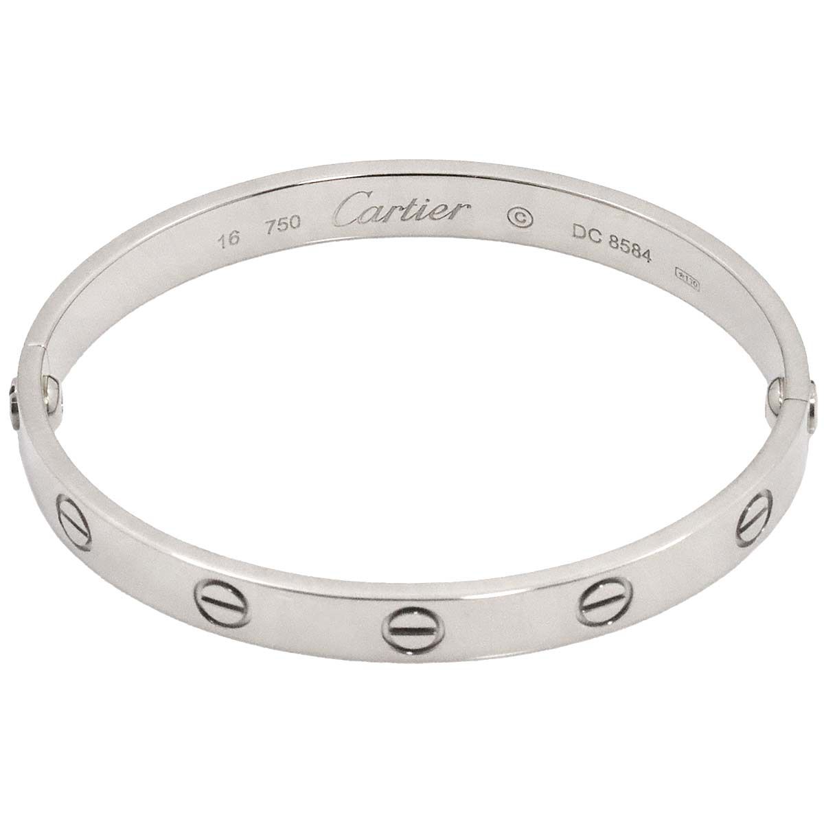 カルティエ Cartier ラブ ブレス #16 K18 WG ホワイトゴールド