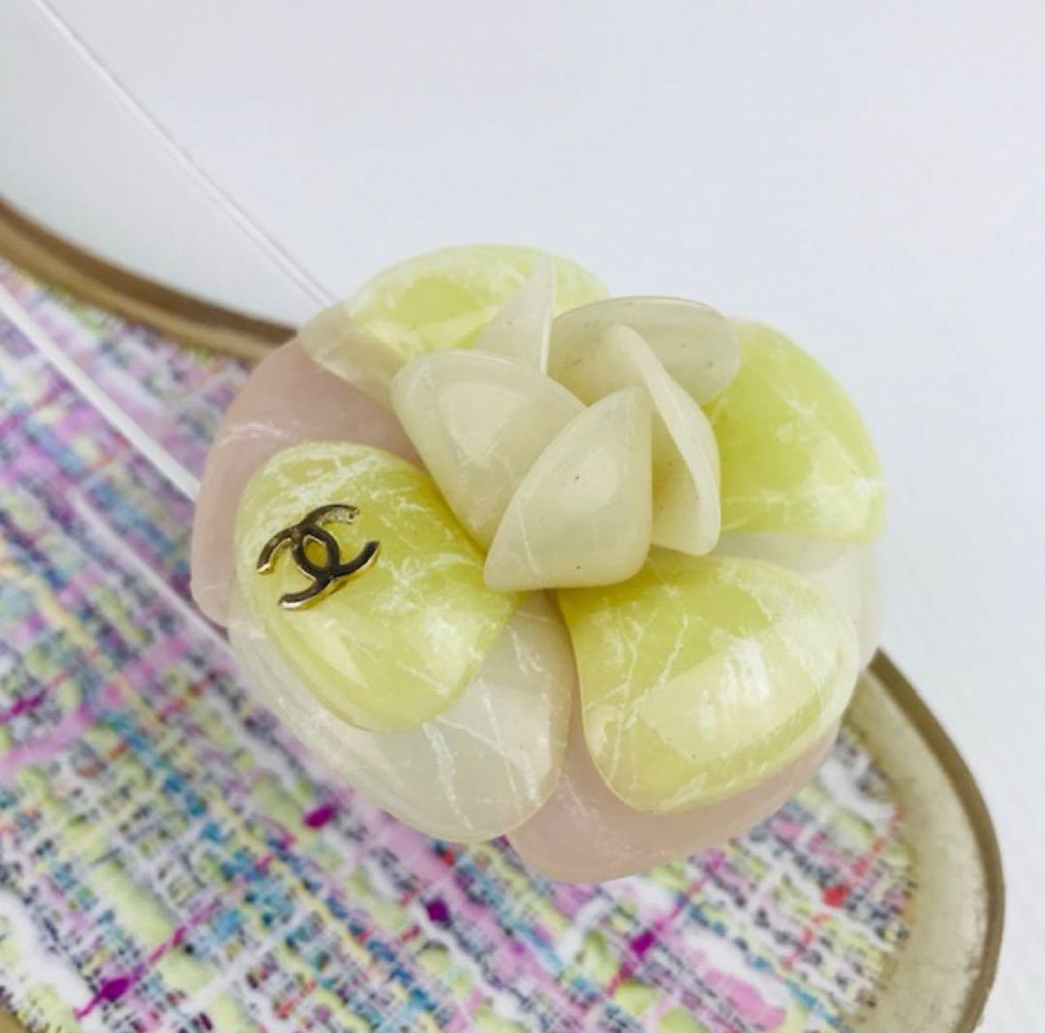 美品☆CHANEL・シャネル レディース カメリア ココマークモチーフ  