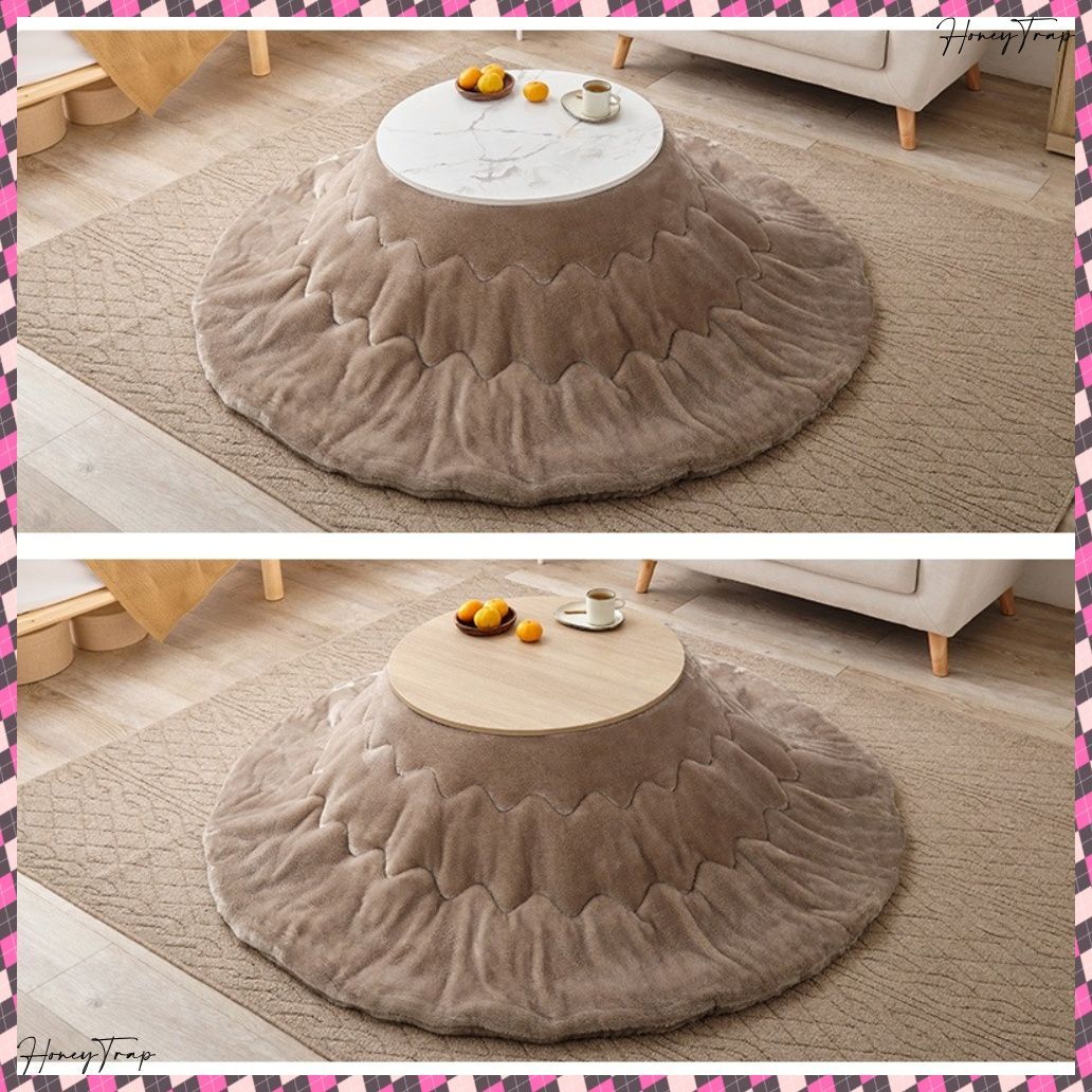 こたつ うす掛け布団 ２点セット アイナ68メレンゲ こたつ楕円 丸型 MARWIL-DEMENAGEMENTS_CH