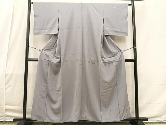 平和屋着物○上質な紬 作家物 藍鼠色 正絹 逸品 CAAX4645ut