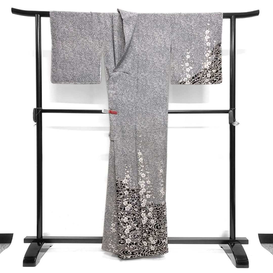 未着用　訪問着　たたき染　金彩　観世水　梅花　着物　052a d 未着用 訪問着 たたき染 金彩 観世水 梅花 着物 052a d - メルカリ