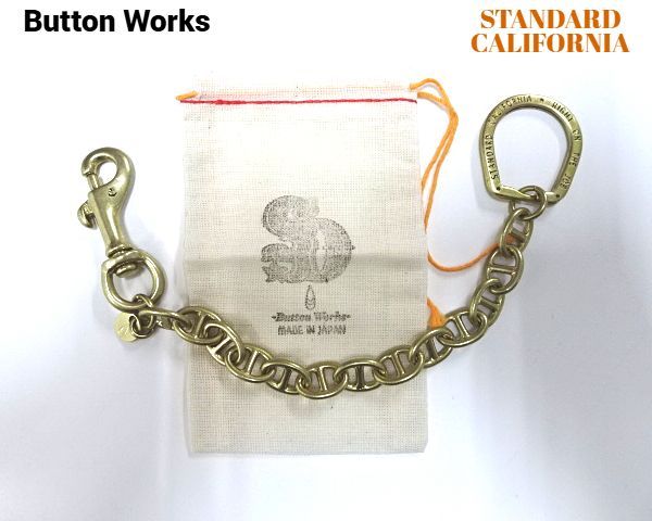 新品【STANDARD CALIFORNIA Button Works / SD Key Chain Brass ボタン