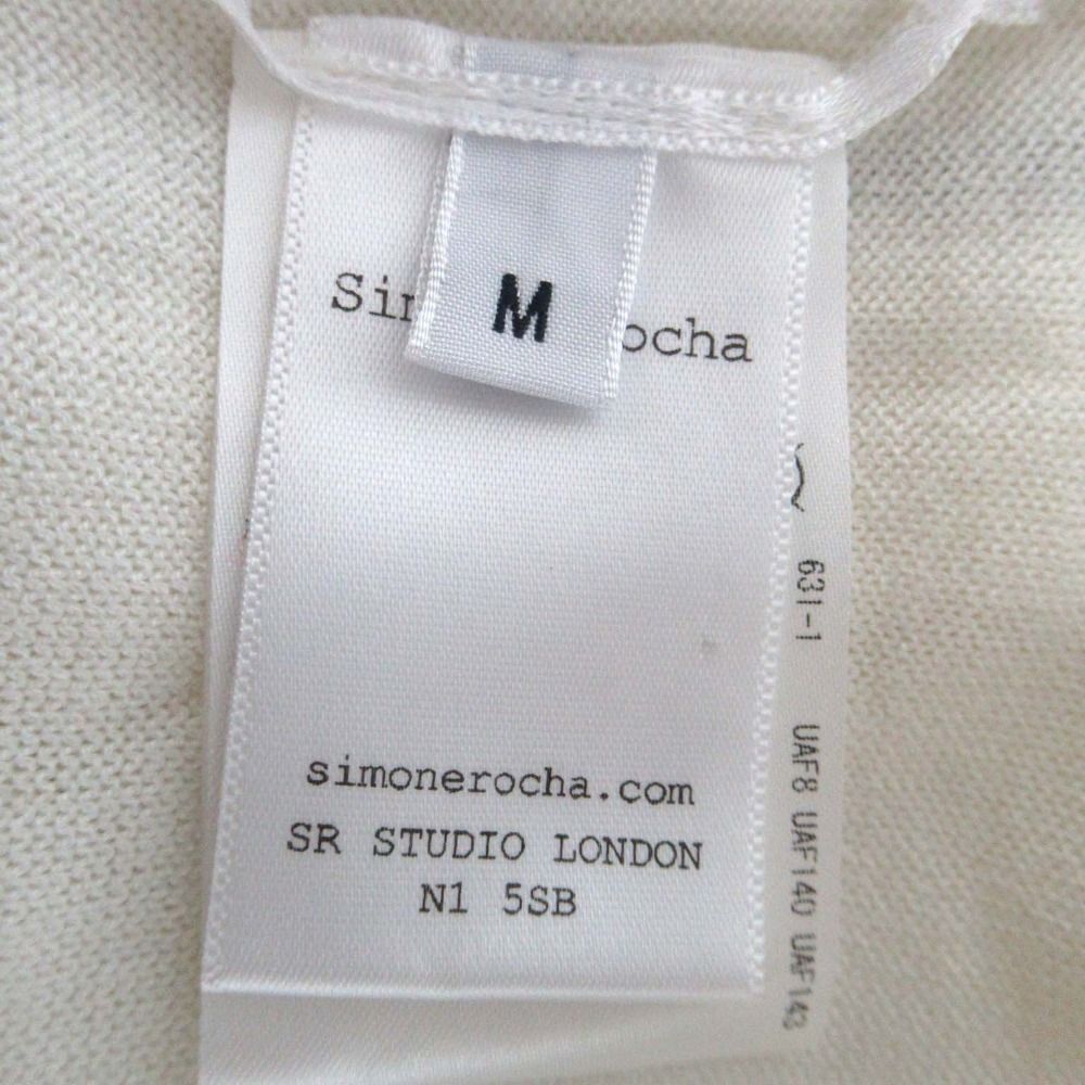 Simone Rocha 長袖ニットカーディガン【Ｓ】ベージュ シルク混 春秋冬 シモーネロシャのニットカーディガン！2023春夏トレンド