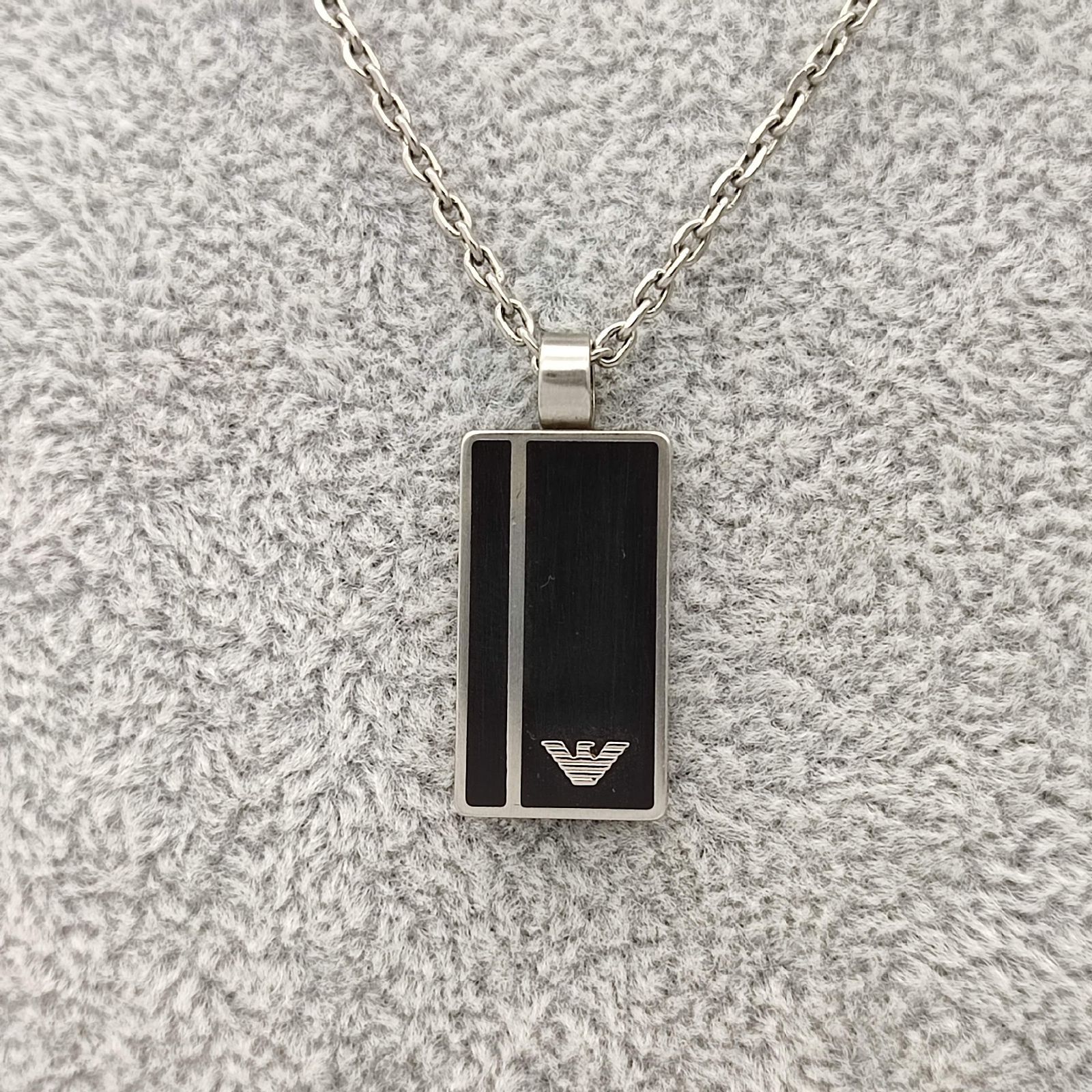 美品】EMPORIO ARMANI エンポリオアルマーニ プレートネックレス