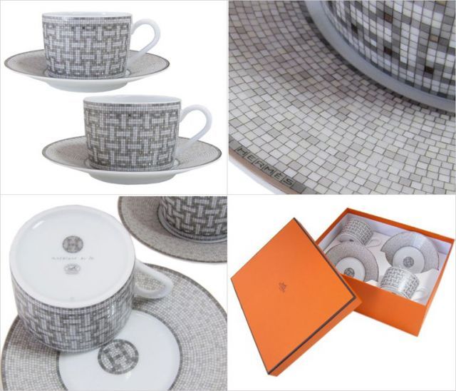 エルメスカップ&ソーサー 食器 モザイク ヴァンキャトル エルメス