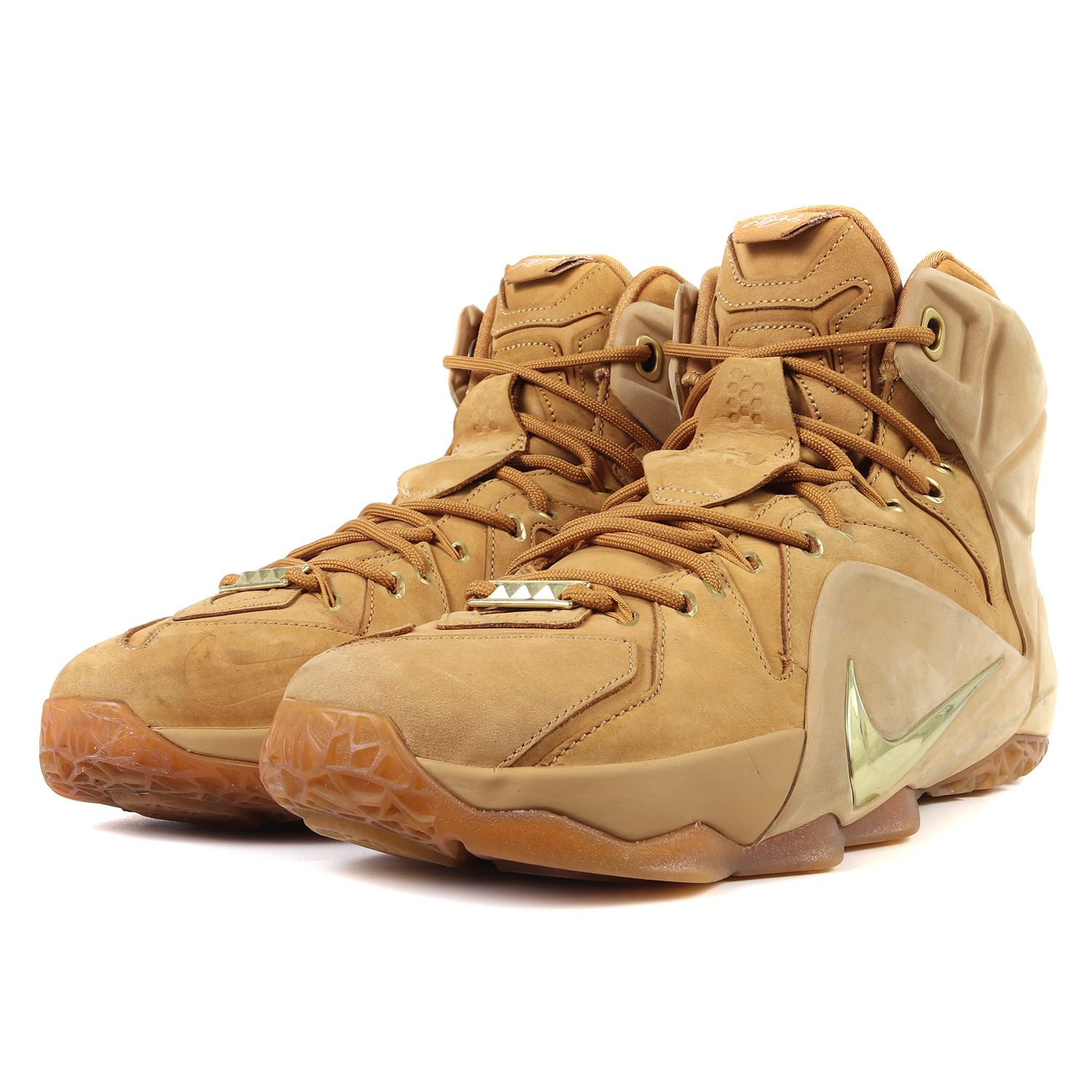 NIKE ナイキ LEBRON 12 EXT QS WHEAT (744287-700) 2014年 レブロン12 エクステンション  クイックストライク ウィート メタリックゴールド サイズ：US11 29.0cm スニーカー バッシュ ブランド