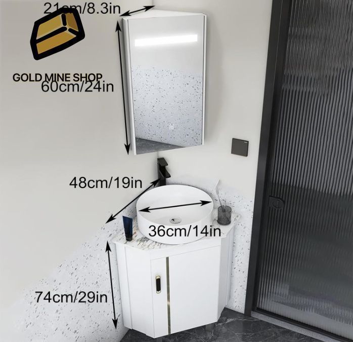 洗面化粧台 陶器コーナー洗面台