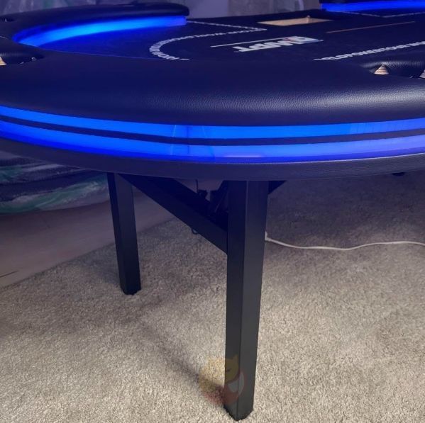 ポーカーテーブル 折りたたみテーブル 折りたたみ脚 競技用テーブル LEDライト 楽天市場】ポーカーテーブル 折りたたみテーブル 折りたたみ脚