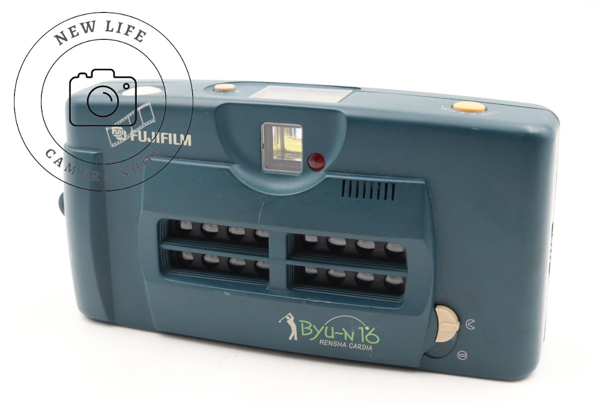 動作好調 FUJI FUJIFILM フジ RENSHA CARDIA Byu-N 16連写 カルディア ビューン コンパクトフィルムカメラ 14966