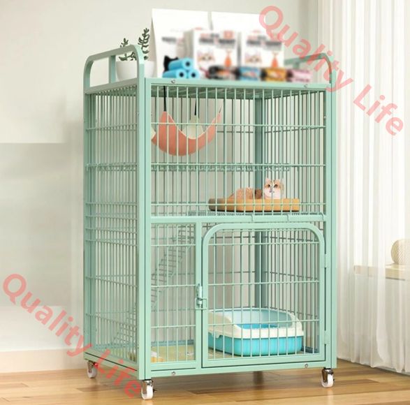 多層猫ケージ キャットケージ 大型 ペット ケージ お手入れ簡単 猫 ケージ 強くて安定している ケージ 猫 ペット ケージ 広いスペース キャットケージ 大型 快適な換気 多層猫ケージ ブレーキユニバーサルホイール 70x55x111cm