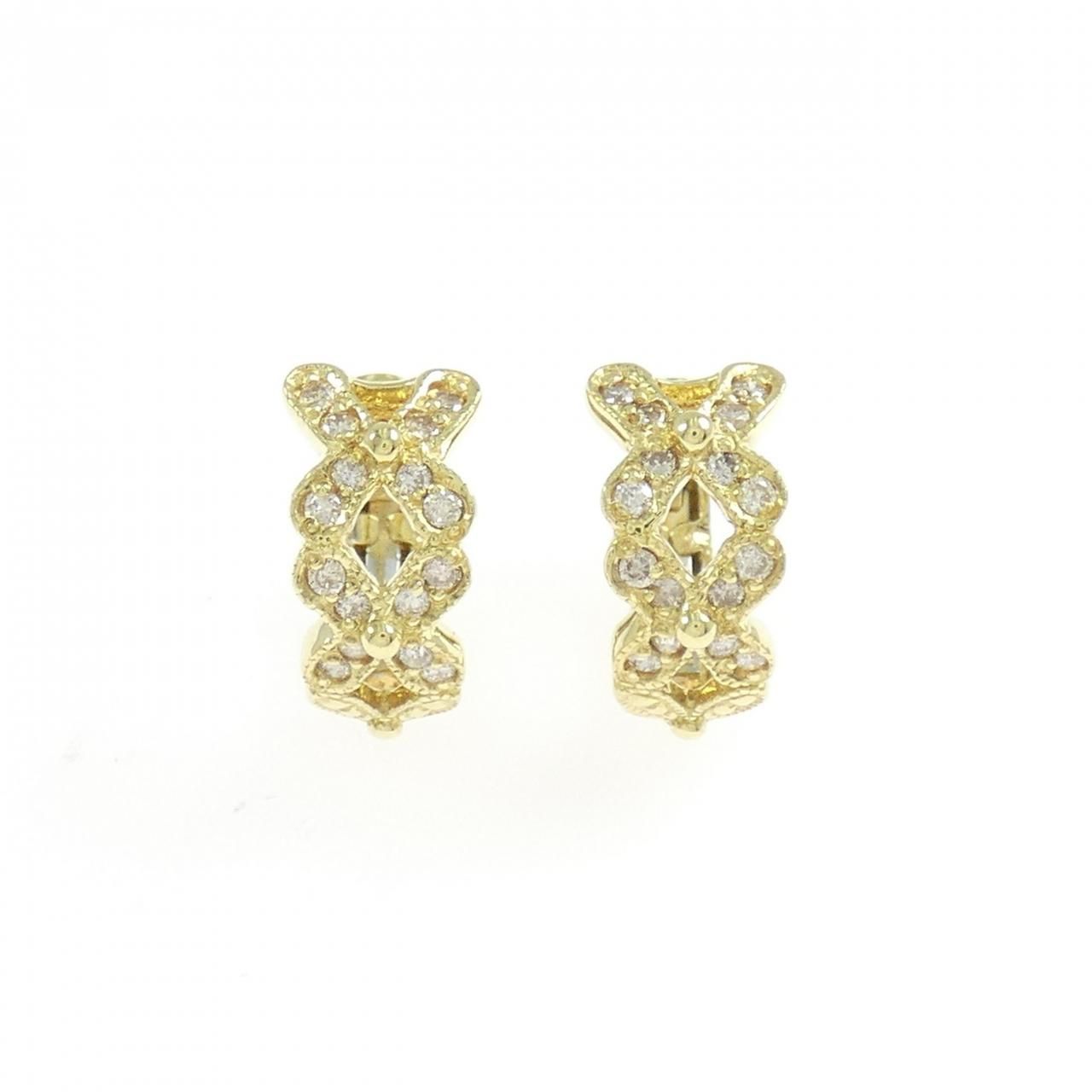 K18YG ダイヤモンド ピアス 0.24CT