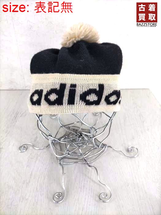 アディダス adidas 80S~90S デサント社製 ポンポンニット帽 メン 