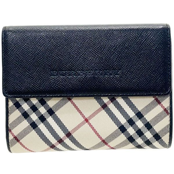 バーバリー 財布 チェック柄 がま口財布 ナイロン レザー 革 ライトベージュ系 ブラック 黒 BURBERRY バーバリーチェック 三つ折り財布 コンパクト財布 ミニ財布 ミニウォレット ウォレット サイフ レディース 女性 き