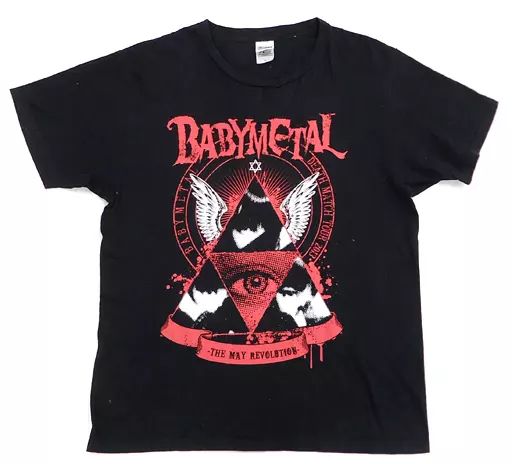 Tシャツ 女性アイドル BABYMETAL 記念Tシャツ ブラック XLサイズ BABYMETAL DEATH MATCH TOUR 2013 -五月革命-