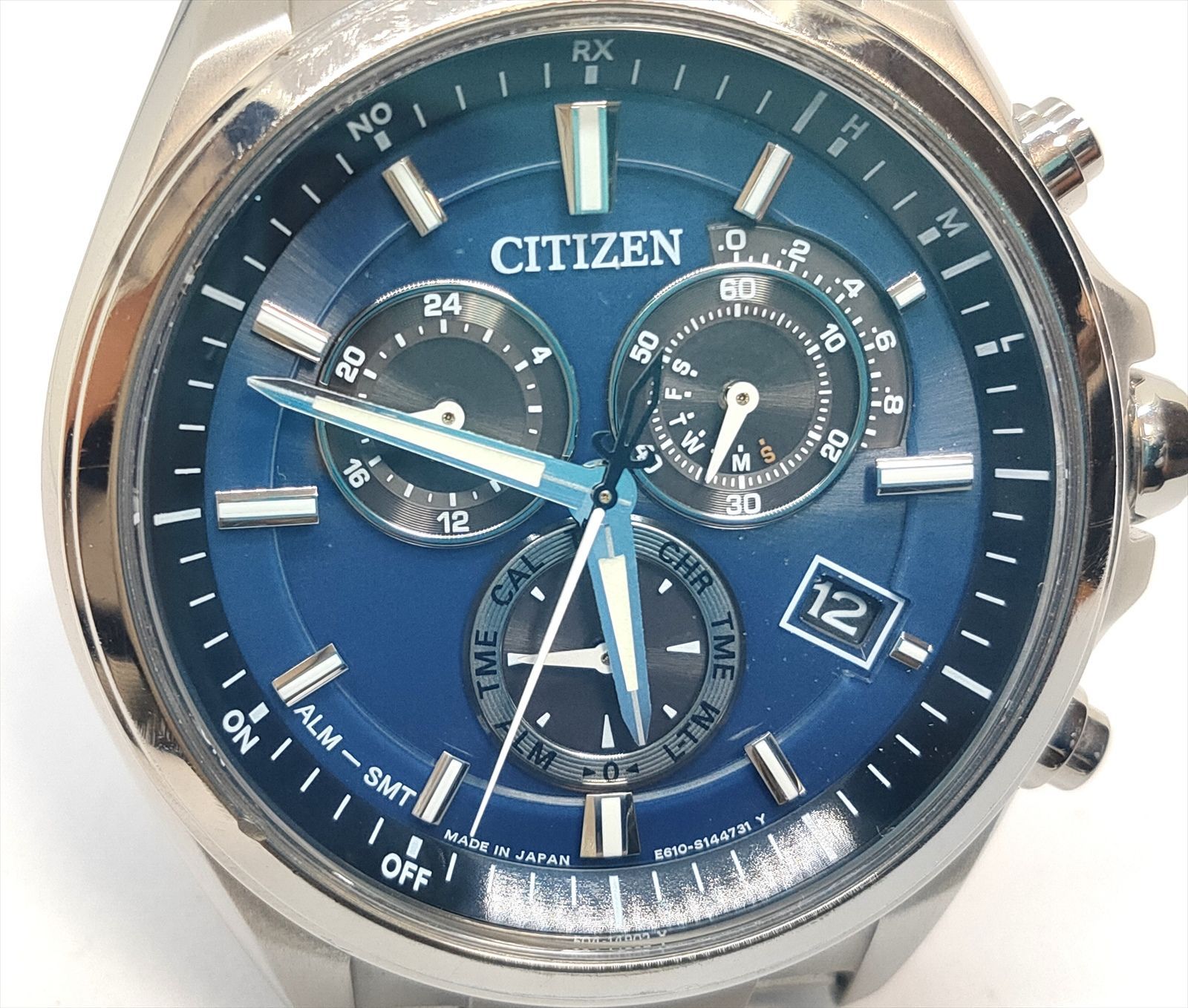 時計 CITIZEN AT3050 シチズン アテッサ エコドライブ クロノ ソーラー 電波 E610