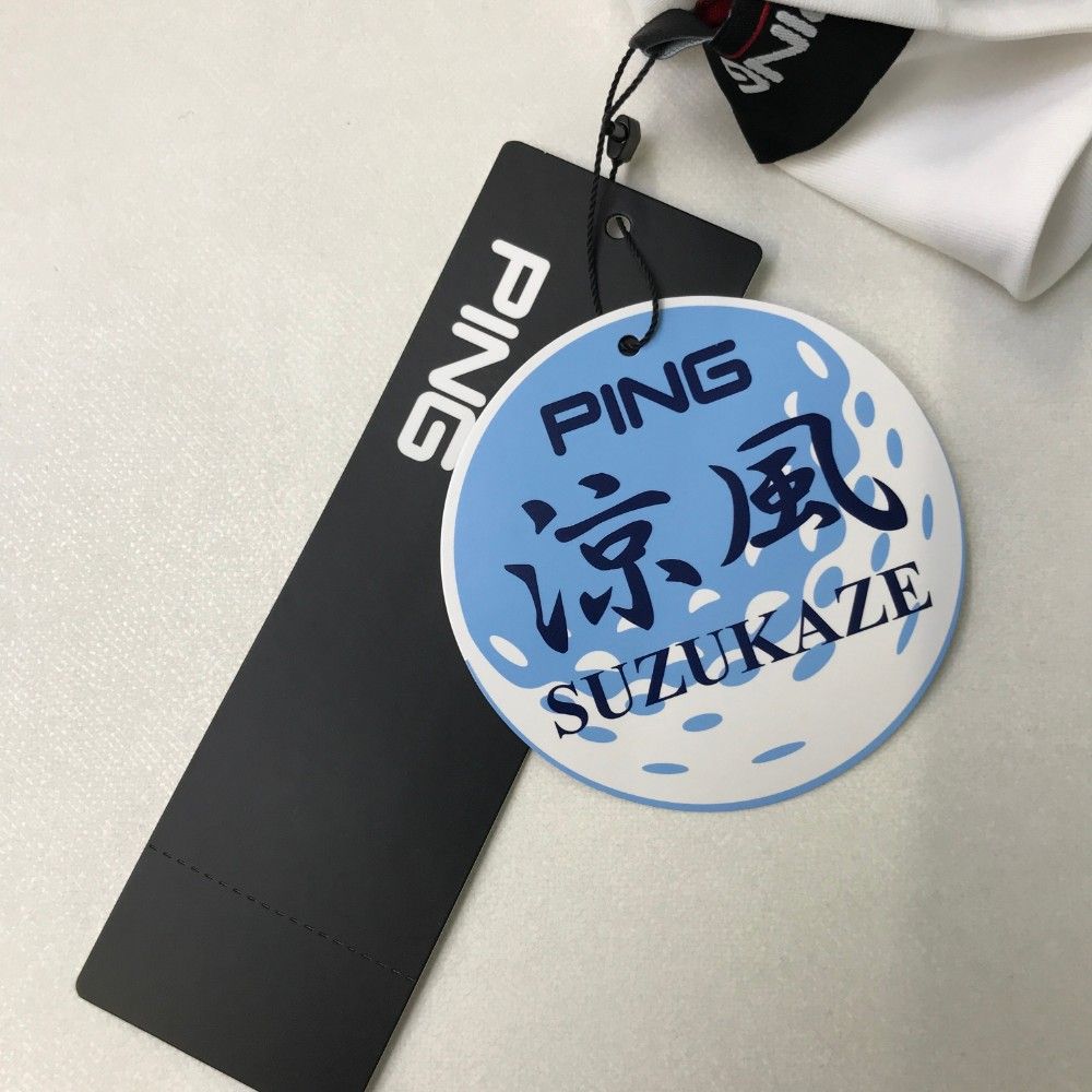 サイズ：LL PING ピン 2025年モデル ハイネック 長袖Tシャツ  ホワイト系 [240101428219] ゴルフウェア メンズ ストスト サイズ：LL PING ピン 2025年モデル ハイネック 長袖Tシャツ