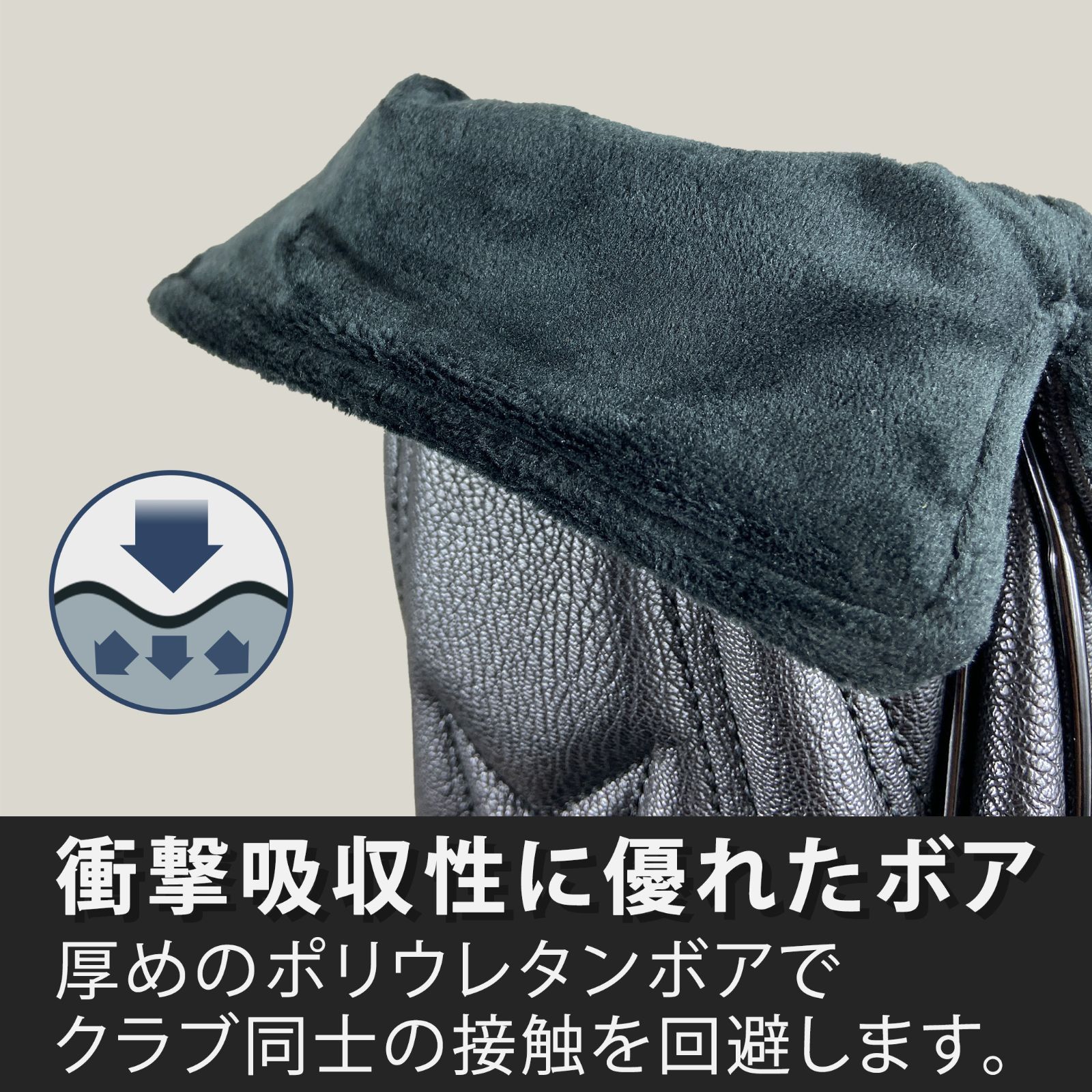 高級感溢れるPUレザー　ゴルフクラブ　ヘッドカバー　DR　FW　UT用　黒　白