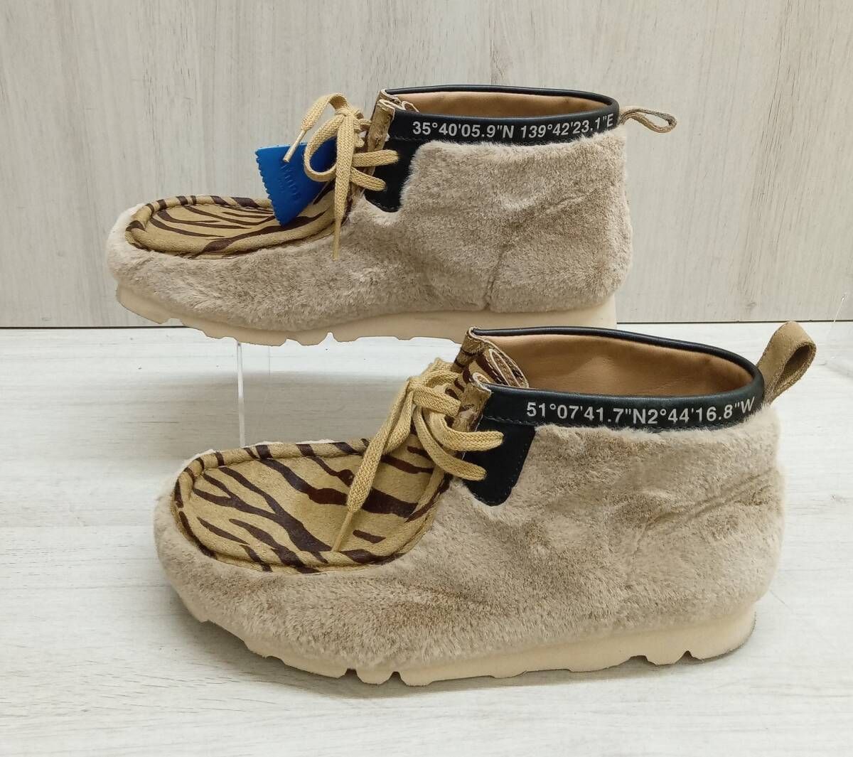 ★美品★CLARKS×atmos クラークス　アトモス★ワラビーブーツ★26.5 Clarks ORIGINALS × atmos “Wallabee Boots Gen”がハラコ調の