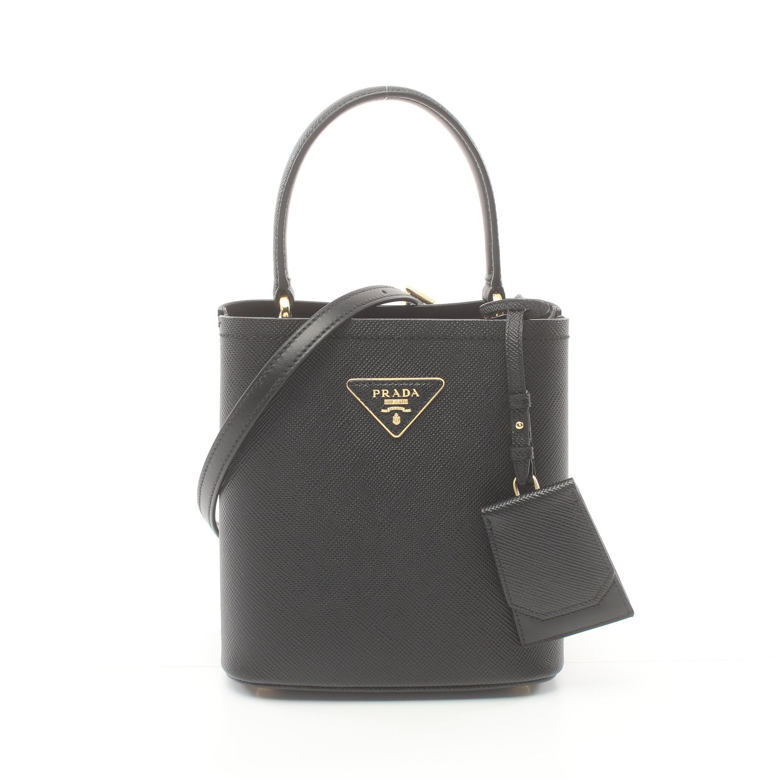 SAFFIANO CUIR+C パニエ ハンドバッグ サフィアーノレザー ブラック