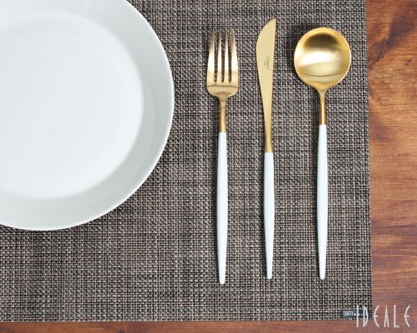 【クチポール】新品未使用　ゴアホワイトxゴールド ディナーペアセット Cutipol GOA ディナーセット ホワイト×ゴールド カトラリー6本組 ペア