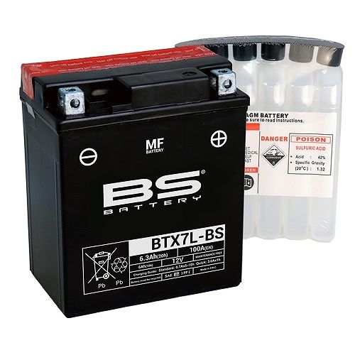 BSバッテリー バイク用バッテリー MFバッテリー ホンダ ディオ 110 JF31 NSC110WHB/D 110cc 【充電済み発送】 BTX7L-BS 2輪
