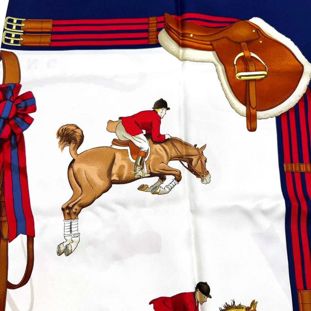 HERMES エルメス スカーフ　カレ90　乗馬　ジャンピング　シルク HERMES エルメス スカーフ カレ90 乗馬 ジャンピング シルク