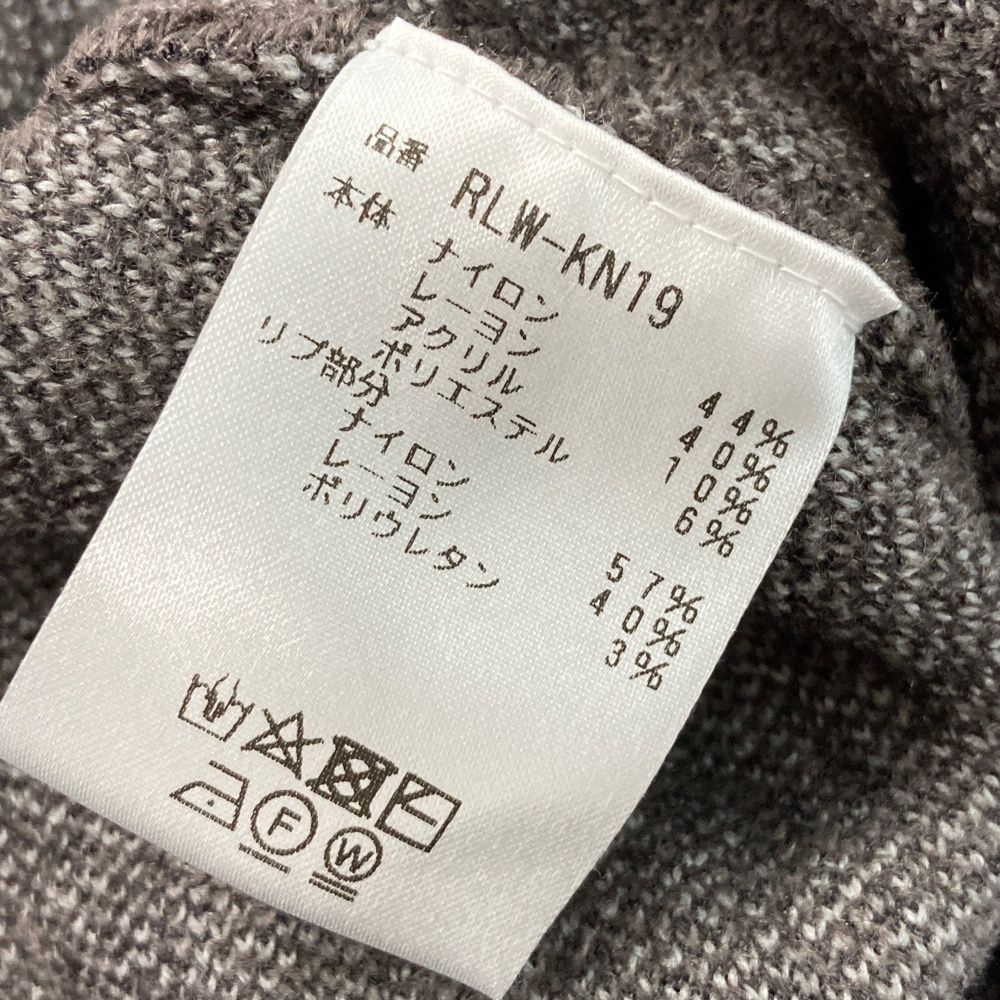 サイズ：L RESURRECTION レザレクション  長袖ニットセーター  グレー系 [240101492956] ゴルフウェア レディース ストスト サイズ：L RESURRECTION レザレクション 長袖ニットセーター