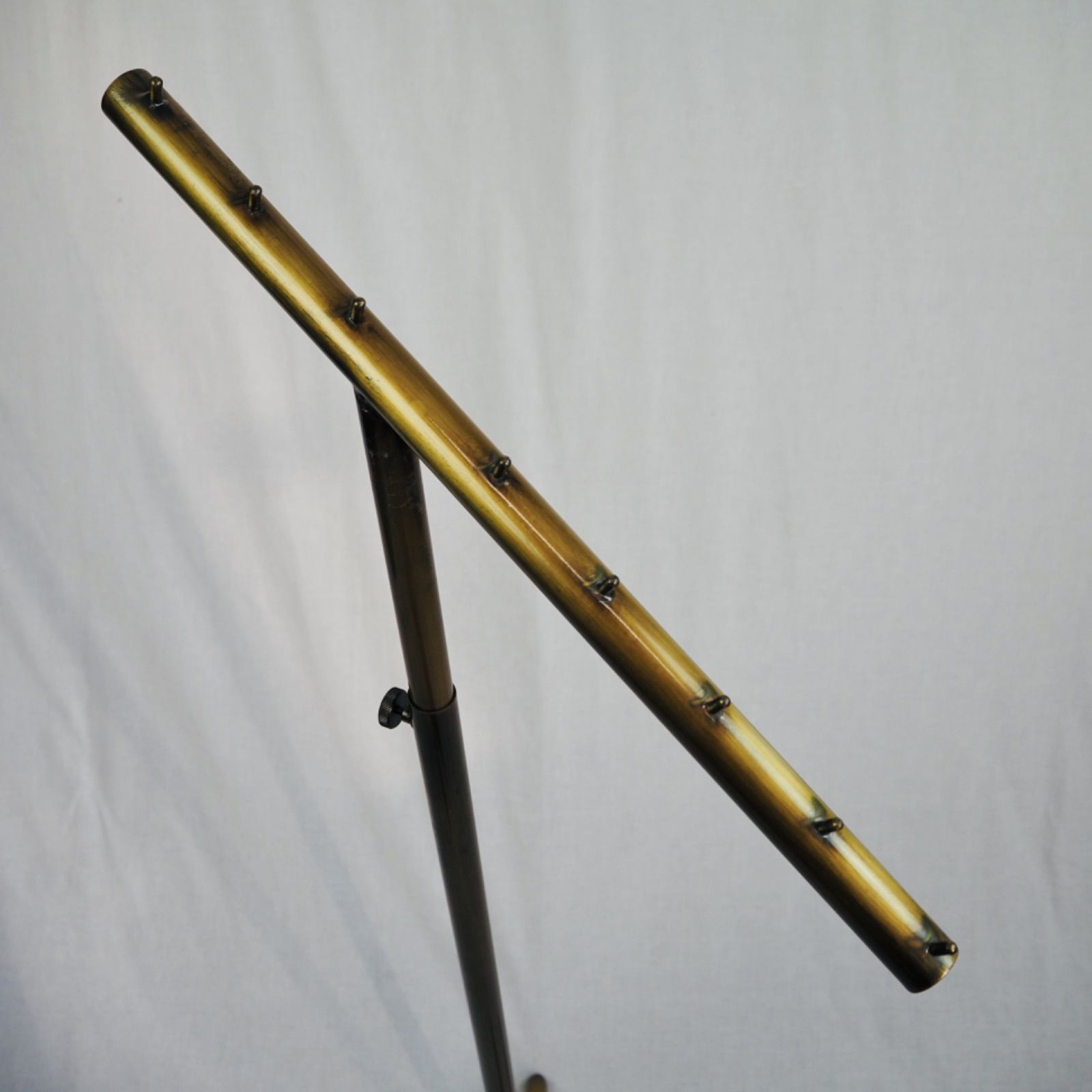 ハンガーラック　傾斜ハンガー　高さ可変　アンティークゴールド② ハンガーラック 傾斜ハンガー 高さ可変 アンティークゴールド