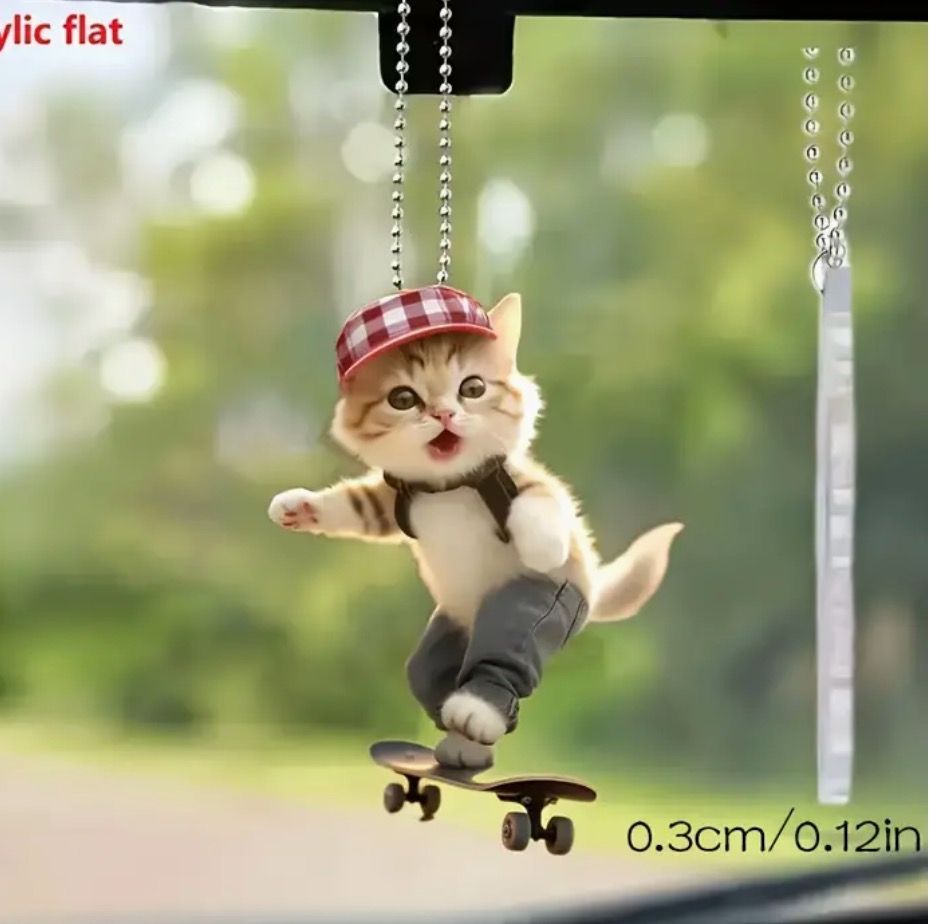 キーホルダー 子猫 ストリート系 二足歩行 2D アクリル 8cm