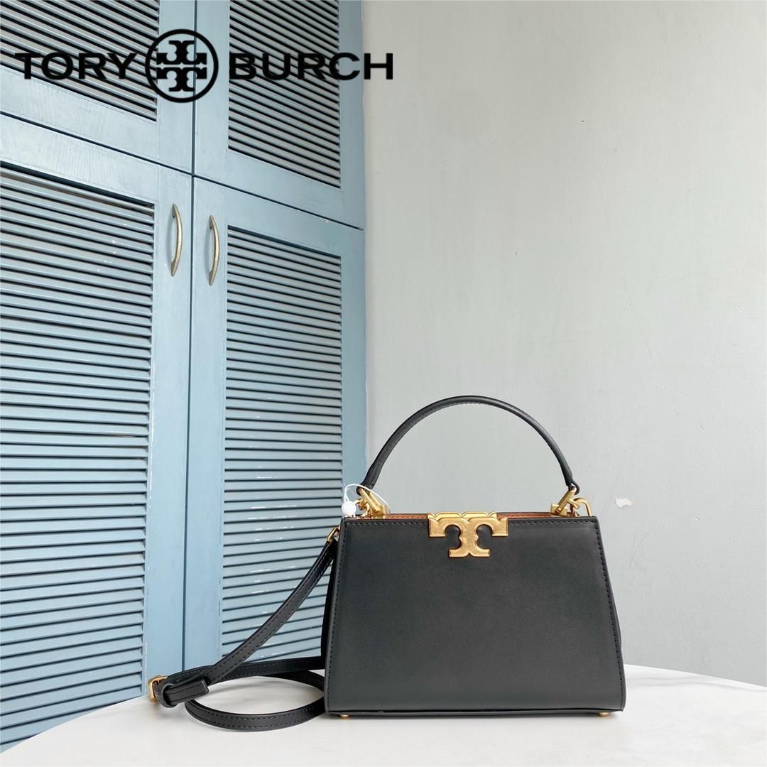 トリーバーチ TORY BURCH Eleanor ハンドバッグ 2WAY ショルダーバッグ クロスボディバッグ エレノア ミニサッチェル レザー  レディース バッグ アウトレット品 ブラック #154816 - メルカリ