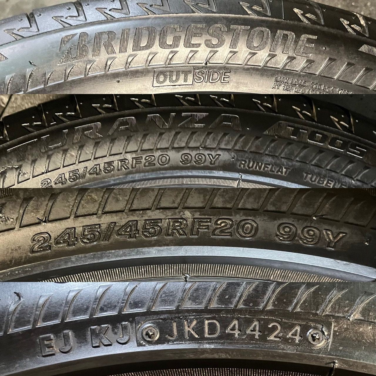 2024年製 約9.3分山 ブリヂストン BRIDGESTONE トランザ TURANZA