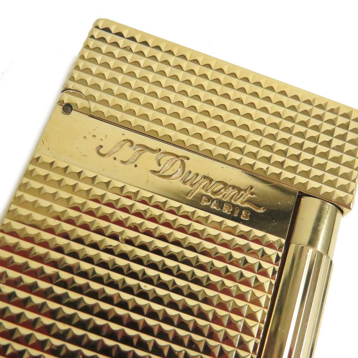 S.T.Dupont デュポン ローラー式 総柄 ゴールド ガスライター フランス 