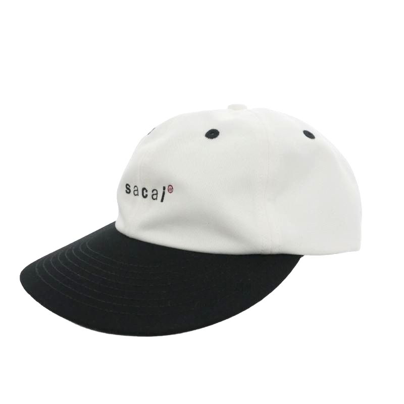 サカイ sacai ダブルタップス WTAPS Cotton Twill Cap キャップ 帽子 ホワイト/ブラック 25-0933S