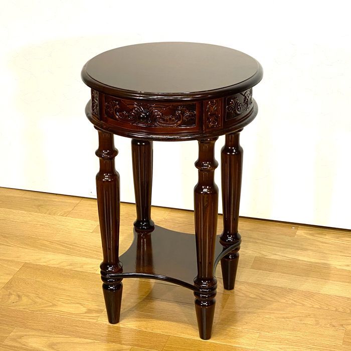 電話台 円形電話台 テーブル 花台リビング 玄関テーブル サイド  