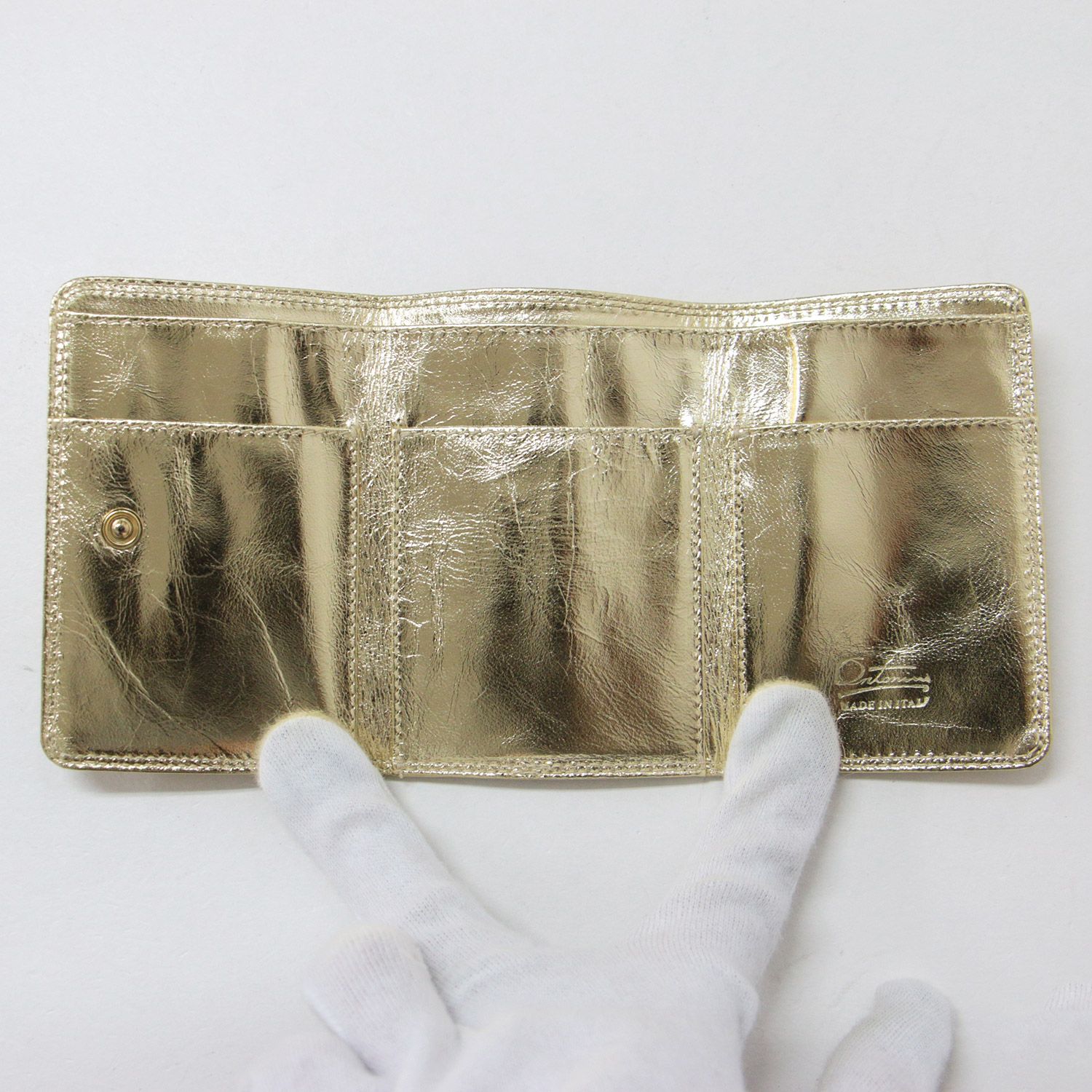 銀座和光 アントニーニ 三つ折り財布 ゴールド 廃盤品】銀座和光