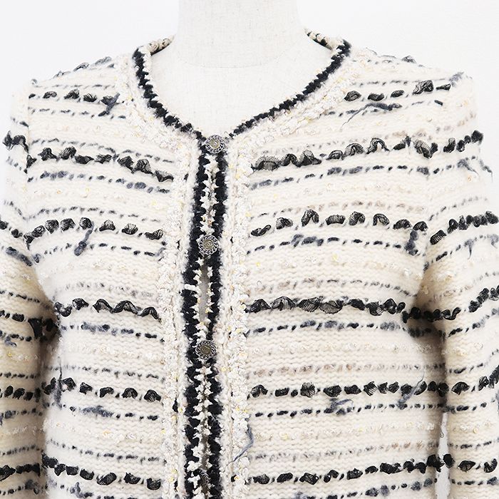極美品】CHANEL シャネル ジャケット 05A P26658 ニット ツイード 
