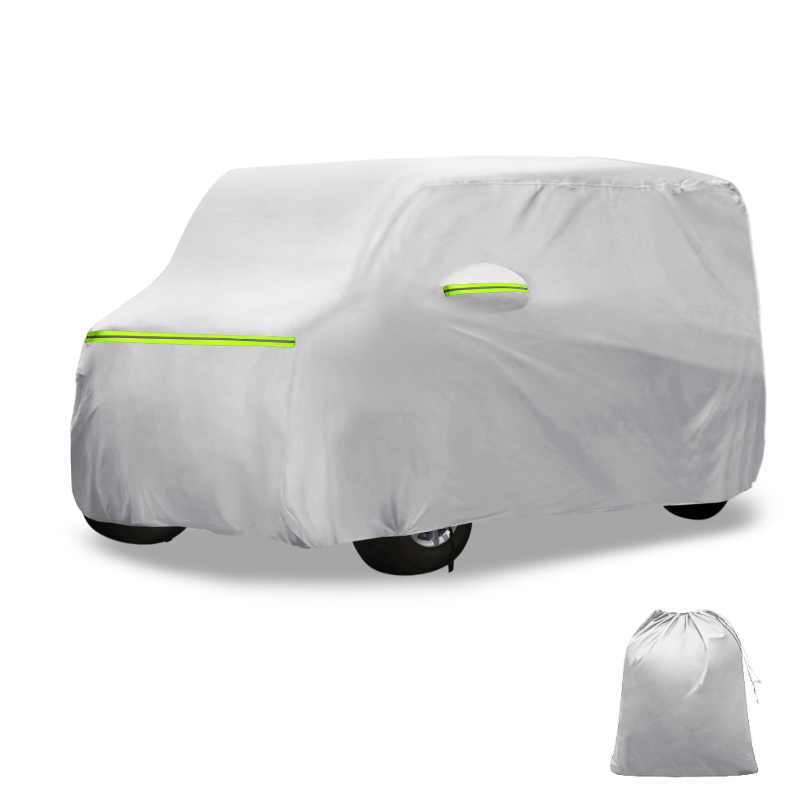 X AUTOHAUX トヨタ ルーミー用 車ボディカバー 自動車カバー 防水生地-5層構造 裏起毛 塗装面保護 運転席ジッパー付き ドア開閉 忘れ物をしても安心 防風ロープ 収納袋付き 日焼け 梅雨対策 車中泊 仮眠 暑さ対策 UVカット