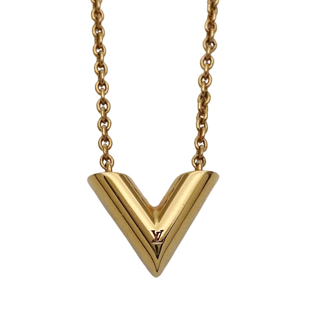 ルイ ヴィトン LOUIS VUITTON ネックレス レディース ブランド ネックレス エセンシャルV ゴールド M61083 シンプル おしゃれ 大人