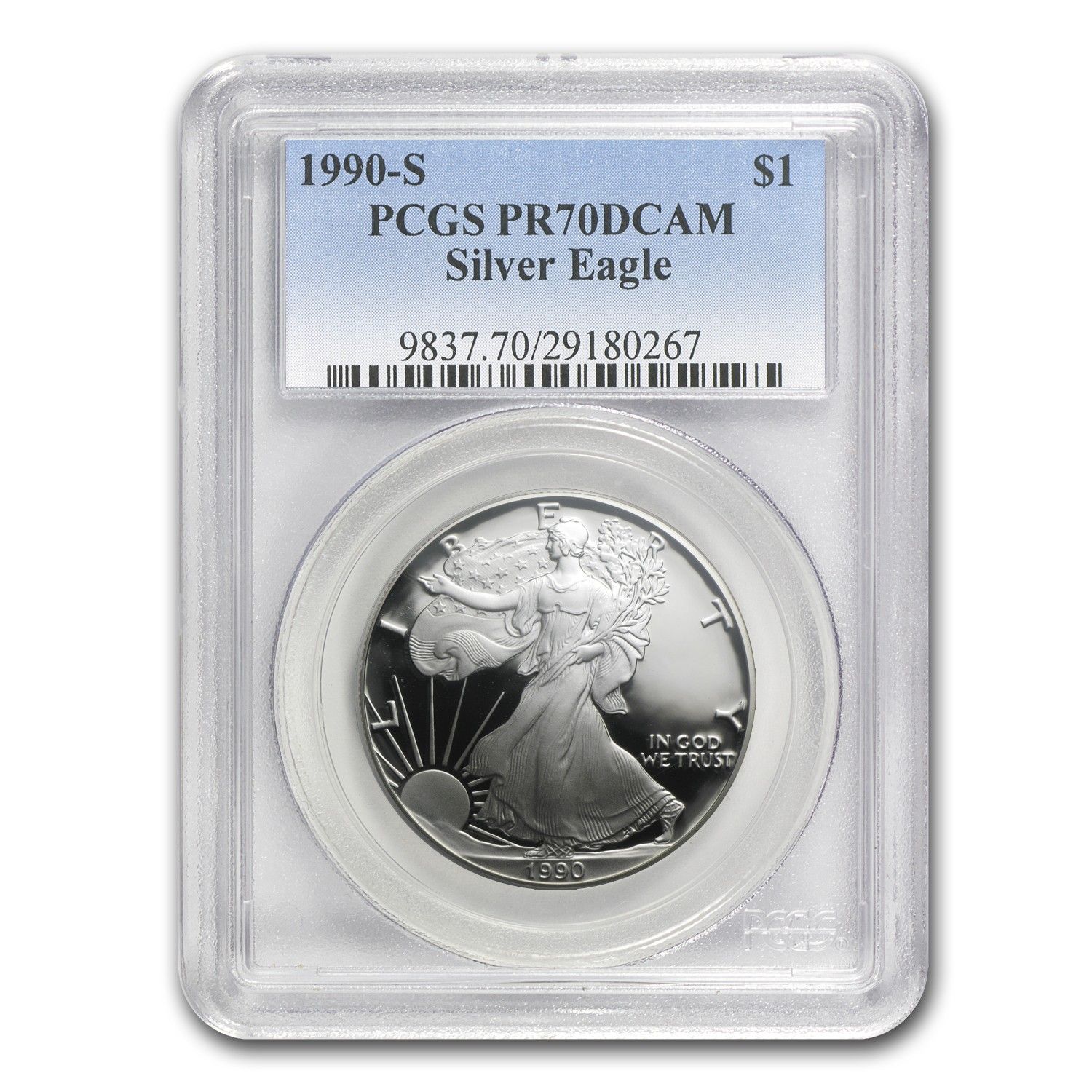 1990-S Proof American Silver Eagle PR-70 PCGS