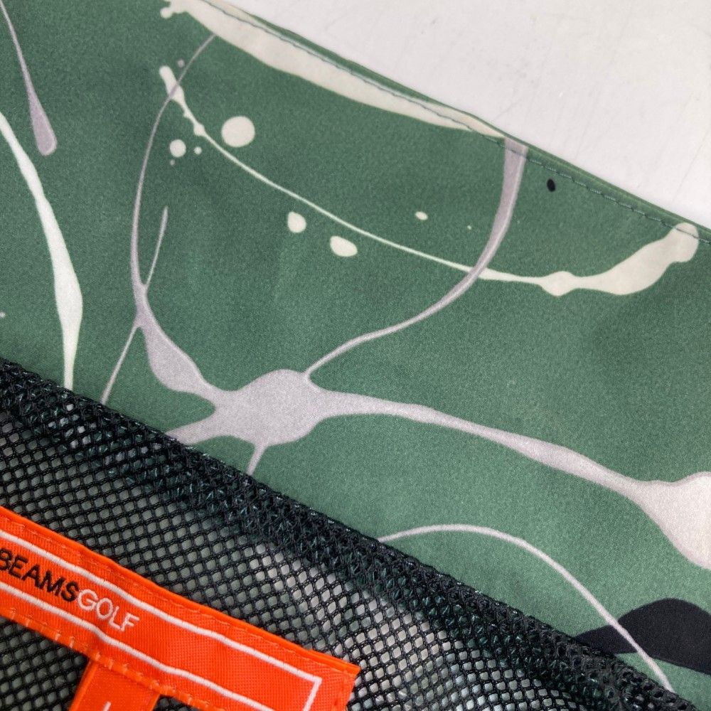 サイズ：L BEAMS GOLF ビームスゴルフ  裏メッシュ ジップジャケット 総柄 グリーン系 [240101445194] ゴルフウェア レディース ストスト サイズ：L BEAMS GOLF ビームスゴルフ 裏メッシュ ジップ
