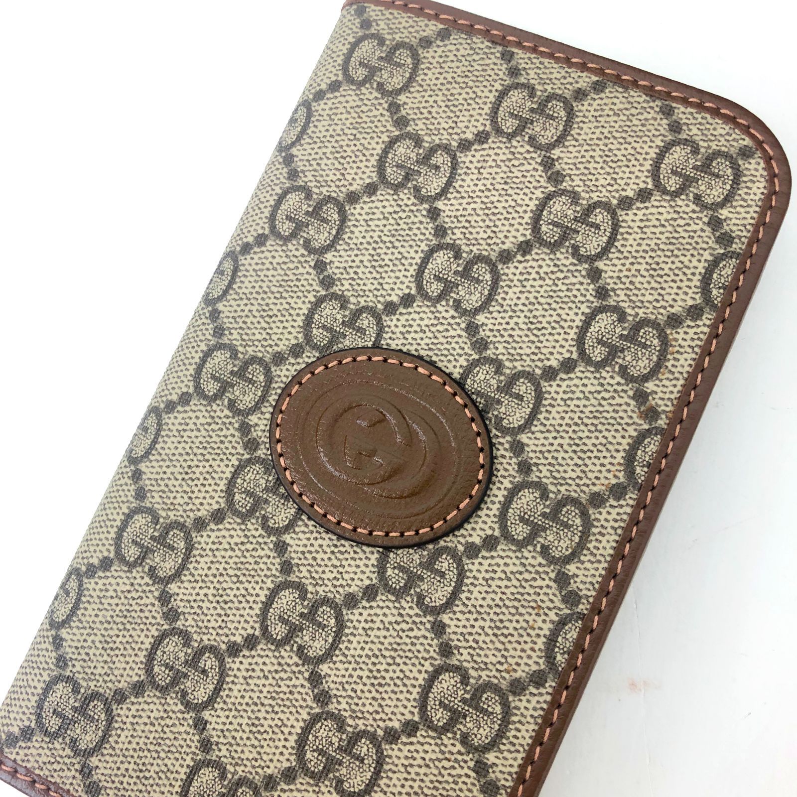 ま*ん様 【新品】グッチGUCCI GGキャンバス iPhone15ケース 手帳 グッチ iPhone17/17pro/16promax/16ケース 手帳型 iPhone15/14