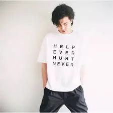 専用出品藤井風　HELP EVER HURT NEVER Tシャツ　HEHN 藤井風 HEHN Tシャツ Lサイズ HELP EVER HURT NEVER - メルカリ