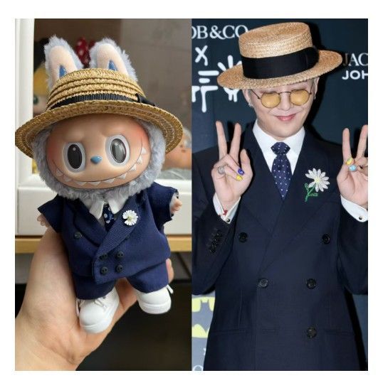 Labubu ぬいぐるみ服 15/17cm 7点セット 洋服 BIGBANG G-DRAGON