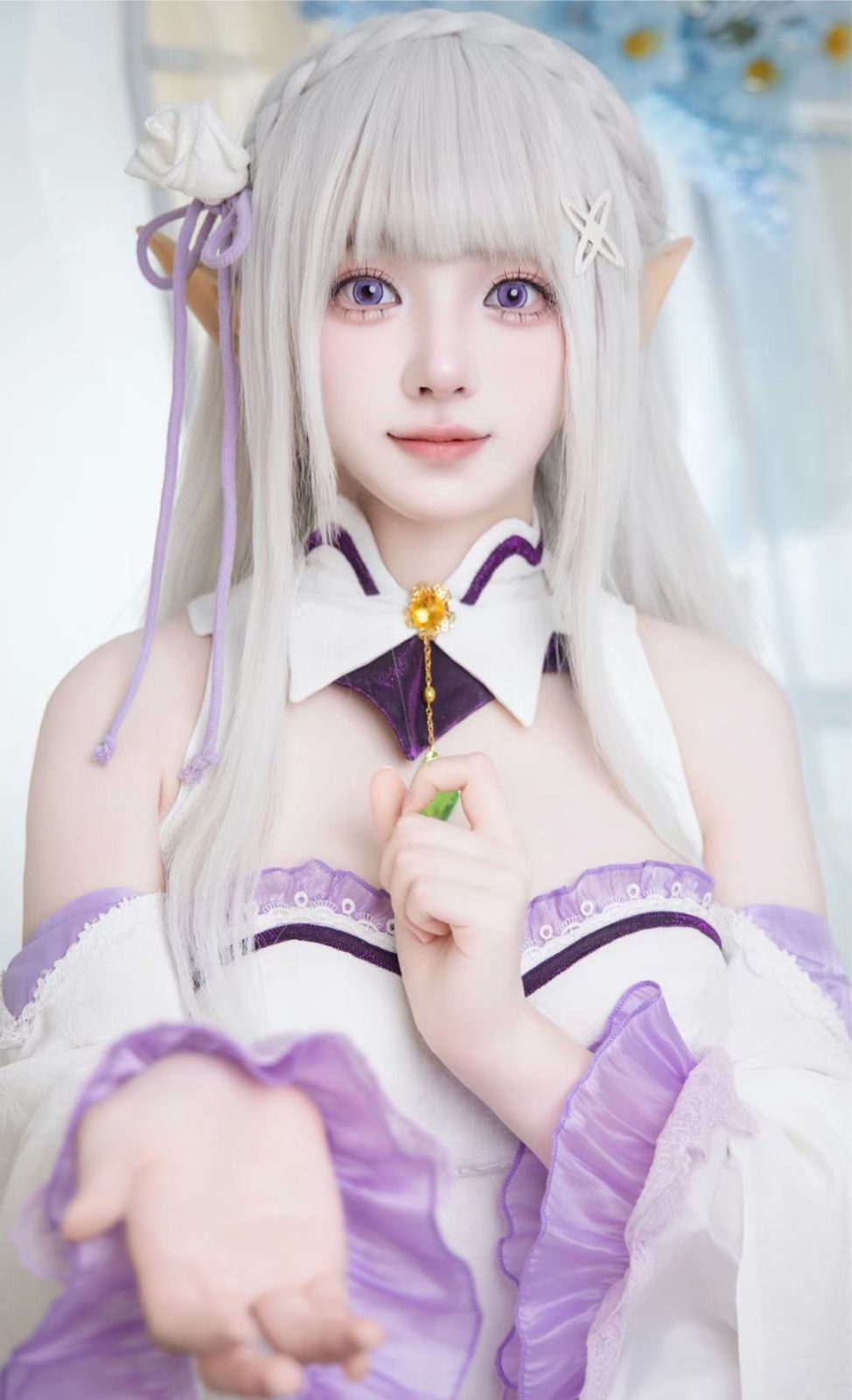 Re ０から始まる異世界生活 エミリア コスプレ衣装 COS 仮装 変装 クリスマス ハロウィン イベント ステージ服