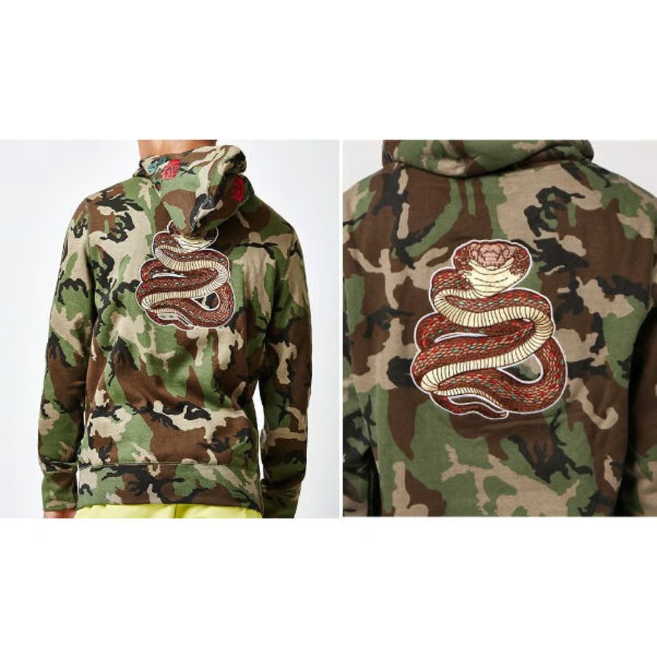 HUF ハフ パーカー WORLDWIDE カモフラ 迷彩 スケボー XL HUF - 中古 HUF 袖 スリーブ ライン 迷彩カモフラージュ ジップアップ