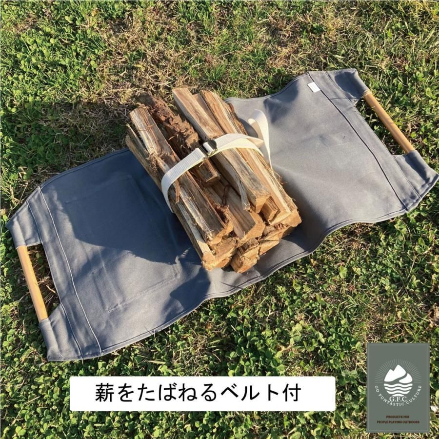 薪バッグ BAG 薪入れ 薪バック 大型 綿帆布製 トート バッグ