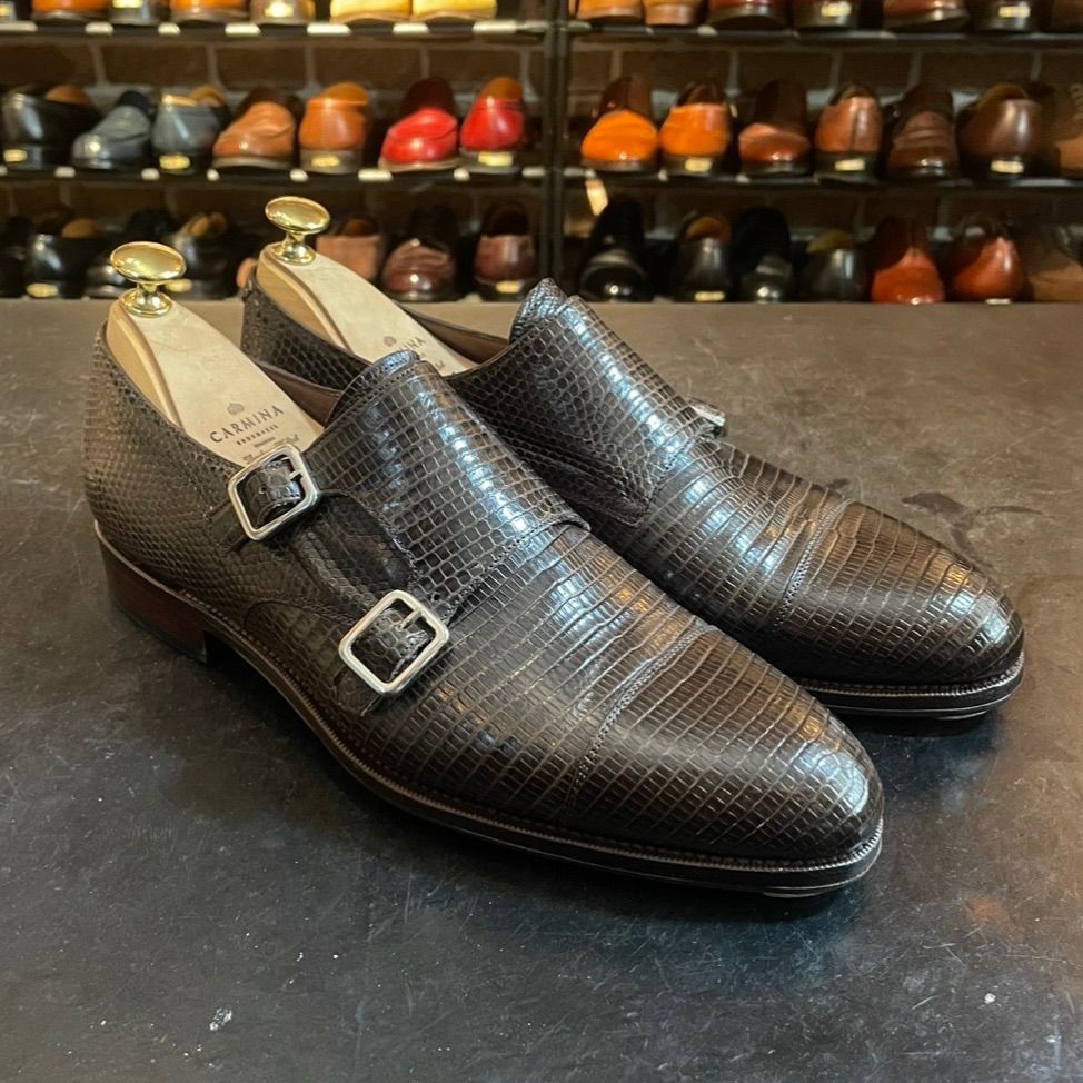 純正ツリー付き CARMINA カルミナ ダブルモンク UK7.5 - メルカリ