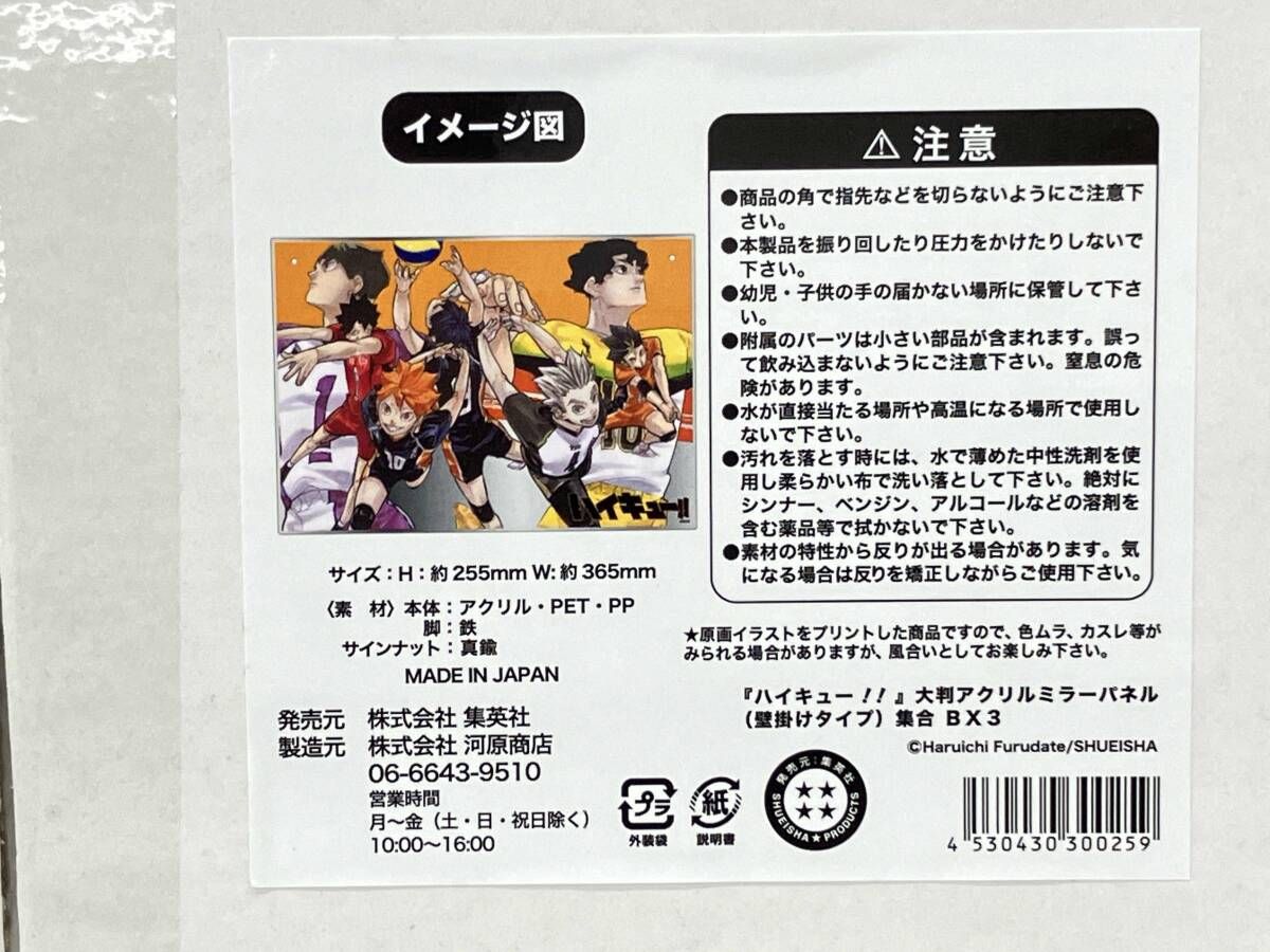 ハイキュー !! 大判 アクリルミラーパネル 鏡 ハイキュー 大判アクリル 