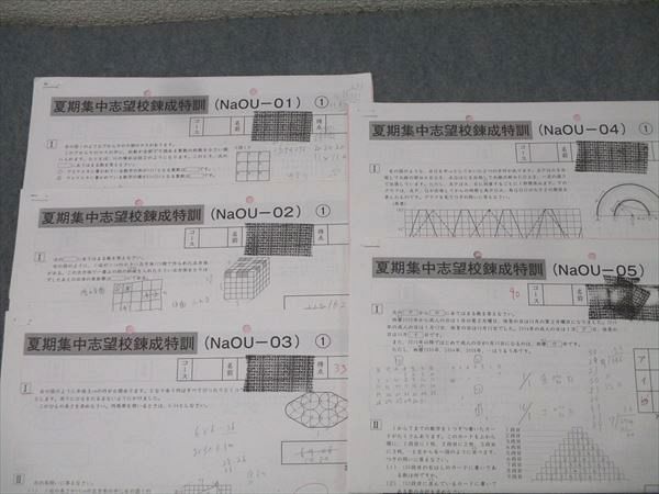 SAPIX サピックス 夏期集中志望校錬成特訓 NaOU-01～05 桜蔭コース